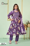 Srija Vol 2 By Deecee Rayon Foil Printed Embroidery Anarkali Kurtis Set
